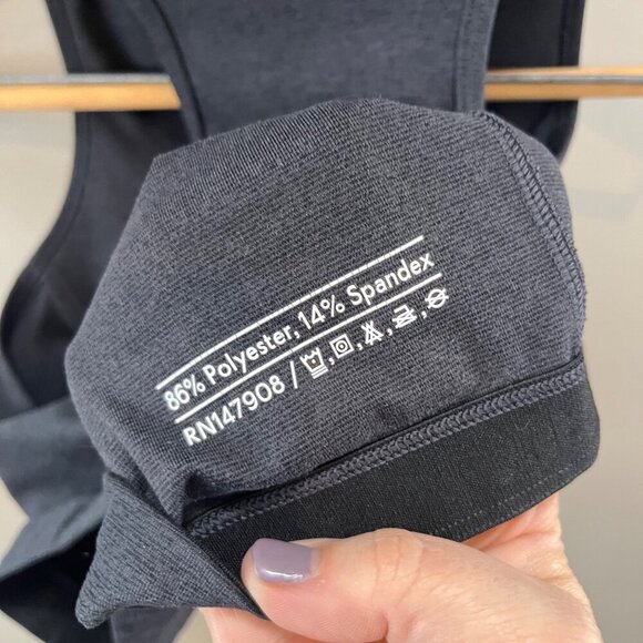 Outdoor Voices Womens Racerback Crop Tank Sports Bra Top L Gray Polyester Spande - Picture 3 of 4